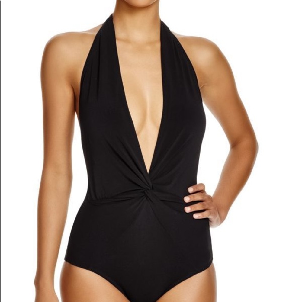 Robin Piccone Ava Plunge Halter one piece